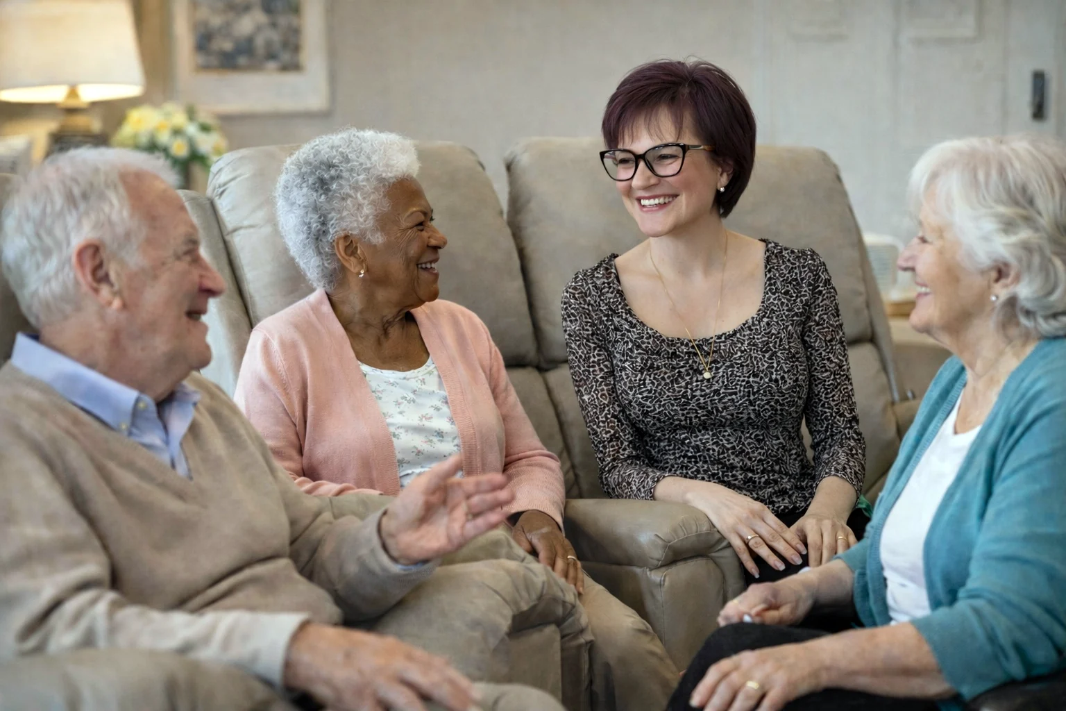 Provider spending time with residents